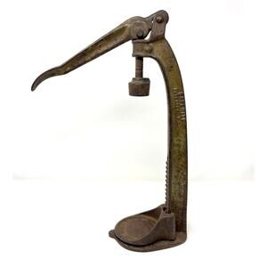 Vintage Cast Iron Crown Machine Co. Caperite Bottle Capper 1920s Homebrew Decor